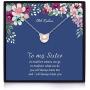 OR OLD RUBIN Sister Necklace 925 Sterling Silver Cat Pearl Necklace Big Sister Gifts, Sister Gifts for Sister, Sister Necklace, Sister Birthday Jewelry Gifts, Sisters Gifts, Gift for Sister