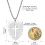 Jewenova Shield Armor of God Ephesians 6:16-17, Faith Cross Pendant Necklace for Men Stainless Steel Christian Jewelry Gifts for Men Women Jewenova Shield Armor of God Ephesians 6:16-17, Faith Cross Pendant Necklace for Men Stainless Steel Christian Jewelry Gifts for Men Women