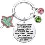 TongXin Alpha Kappa Alpha Sorority Paraphernalia Gift 1908 AKA Jewelry Pink and Green Jewelry Greek Sorority Gift AKA Keychain for Women Girls