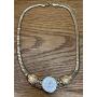 My Prime Gifts Bold Gold Designer Charm Necklace Jewelry Holds One 18-20 Snap Standard Ginger Style Charms