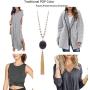 Long Tassel Pendant Necklace for Women Girls, Long Tassel Necklace,Genuine Quartz Stone Pendant Necklace,Ajustable from 32 to 34 Inch