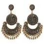 Amvie Antique Bohemian Earrings for Women Ethnic Brocade Mexico Gypsy Engraved Lotus Hook Dangle Earrings for Girls Amvie Antique Bohemian Earrings for Women Ethnic Brocade Mexico Gypsy Engraved Lotus Hook Dangle Earrings for Girls