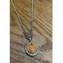 Interchangeable Mini 12mm Snap Jewelry Rhinestone Halo Pendant & Stainless Steel Chain 19'' + 3'' Ext My Prime Gifts