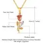 U7 Girls 3D Rose Necklace Yellow Rosa Flower Pendant 925 Sterling Silver 18K Gold Plated Dainty Charm Necklace, Gift for Lover/Mother/Friends
