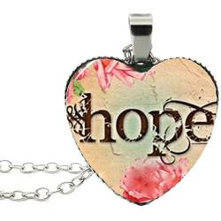 Necklace / Spiritual Words Jewelry / Heart Pendant / Necklace Women / Teens / Girls
