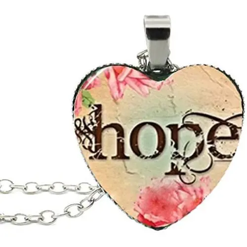Necklace / Spiritual Words Jewelry / Heart Pendant / Necklace Women / Teens / Girls