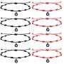 Besteel 8Pcs Evil Eye Bracelets Ojo Turco Kabbalah Protection Red String Handmade Amulet Nazar Adjustable Friendship Bracelets for Families BestFriend