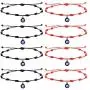 Besteel 8Pcs Evil Eye Bracelets Ojo Turco Kabbalah Protection Red String Handmade Amulet Nazar Adjustable Friendship Bracelets for Families BestFriend