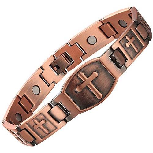 Copper Bracelet for Men Magnetic Therapy Christian Bracelet