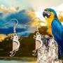 BAUNA Cute Parrot Bird Earrings Parrots Dangle Earrings Bird Animal Ear Jewelry for Mom Women Girls