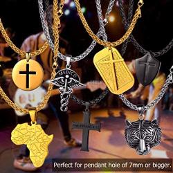 PROSTEEL Stainless Steel Chain Necklace for Men Women, Wheat Chain/Rope Chain/Box Chain, Black/Silver/Gold Tone, W:3mm/6mm, L: 18/20/22/24/26/28/30 inch, Come Gift Box