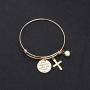 HOLLP Pastors Wife Gift Religious Jewelry Pastor Appreciation Gifts God Found Some of The Strongest Women and Made Them Pastors Wives Bracelet with Cross Charm