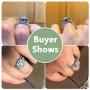 Newshe Wedding Rings for Women Engagement Ring Set Sterling Silver Princess 2.1Ct Cz Blue Size 5-10