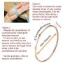 Amanda silver Stainless Steel Rose Gold Bangle Bracelets Set for Women, Set of 7, 8.50 Inches