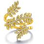 MOROTOLE Women Statement Letters Personalized Ring 18K Gold Plated Open Rings Pendant Hypoallergenic Cubic Zirconia Adjustable Rings for Girls