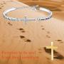 KUIYAI Footprints in The Sand Prayer Cross Bracelet Beautiful Poems Quote When You Saw Only One Set of Footprints It was Then That I Carried You Religious Jewelry Christian Gift