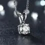 AINUOSHI 1 Carat Sterling Silver Round Cut Cubic Zirconia Solitaire Pendant Necklace AINUOSHI 1 Carat Sterling Silver Round Cut Cubic Zirconia Solitaire Pendant Necklace