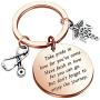 FUSTMW RN Nurse Keychain Gift RN Graduate Gifts Registered Nurse Gifts Medical Jewelry RN Charm Take Pride in How Far You Have Come Nurse Inspirational Gifts …