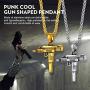 Richsteel Grenade/Gun/Bullet/Anti-Terrorism Headgear Pendant Necklace for Men Stainless Steel/18K Gold/Black Plated Military Style Punk Jewelry with Gift Box