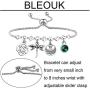 BLEOUK Outlander Gift Outlander Inspired Adjustable Bracelet Gift Outlander Scottish Thistle Dragonfly Charm Bracelet Outlander Fans Jewelry