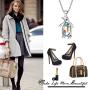 NEOGLORY Jewelry Crystal Penguin Birthstone Pendant Necklace 2 Colors Embellished with Crystals from Swarovski
