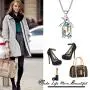 NEOGLORY Jewelry Crystal Penguin Birthstone Pendant Necklace 2 Colors Embellished with Crystals from Swarovski