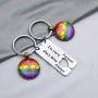 LGBT Keychain Set Gay Pride Rainbow Gift Gay Lesbian Couples Jewelry Set I’m Hers Forever She’s Mine Always Keychain Wedding Gift for LGBT