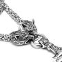 Viking Stainless Steel Necklace, Handmade Heavy Duty Chain with Pendant Necklace