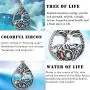 Aniu celtic tree of life Pendant necklace for Women, 925 Sterling Silver Cubic Zirconia Teardrop Jewelry Gifts for girls Mom Lovers Wife 18
