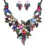 EVER FAITH Austrian Crystal Spring Floral Leaves Plant Cluster Multicolor Jewelry Set EVER FAITH Austrian Crystal Spring Floral Leaves Plant Cluster Multicolor Jewelry Set