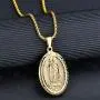 Stainless Steel Pendant Necklace for Men Women Virgin Mary Necklace Religious Jewelry Rolo Chain (A:Gold Tone) Stainless Steel Pendant Necklace for Men Women Virgin Mary Necklace Religious Jewelry Rolo Chain (A:Gold Tone)