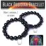 Anti-Swelling Black Obsidian Bracelet - Natural Obsidian Stone Bead Bracelet Couple Men 12mm and Women 10mm Dragon and Phoenix Totem Jewelry Anti-Swelling Black Obsidian Bracelet - Natural Obsidian Stone Bead Bracelet Couple Men 12mm and Women 10mm Dragon and Phoenix Totem Jewelry