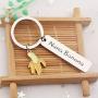 BAUNA Grandma Keychain Ideas Funny Nana Banana Key Ring Grandmother Gift from Granddaughter Grandson For Birthday Mother’s Day