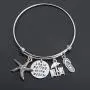 ENSIANTH Summer Beach Jewelry Life is Better at The Beach Charm Bracelet Best Gift for Beach Lover