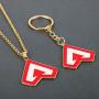 Algol - Game Jewelry Apex Legends Dog Tag Pendant Necklace Apex Logo Keychain For Women Men Metal Keyring Creative Trinket Gift