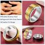 FaithHeart Rotatable Band Rings Stainless Steel Christ Spinner Ring for Men Women Statement Jewelry Can Personalized Engraving