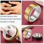 FaithHeart Rotatable Band Rings Stainless Steel Christ Spinner Ring for Men Women Statement Jewelry Can Personalized Engraving