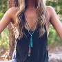 JAYUMO 8mm Mala Beads Necklace Natural Stone Meditation Statement Necklace Hand Knotted Japa Yoga Rosary Prayer Beaded Tassel Necklace