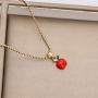CENWA Tiny Red Apple Necklace Teacher Appreciation Gift Teacher Jewelry Teacher Gift Teachers Day Gift Teacher Retirement Gift
