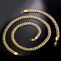 U7 Men Unisex Two-Tone Jewelry 6mm-9mm Wide Platinum & 18K Gold Plated Cuban Chain Necklace (18'',20'',22'',24'',26'',28'',30'')