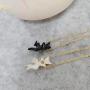 NOUMANDA Lovely Hanging White and Black Cat Necklace for Cat Lovers