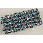 YACQ Womens Skull Stretch Cuff Bracelets - Elastic Band Fit Wrist 7 to 8 Inch - Lead & Nickle Free - Women Biker Jewelry