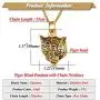 Xusamss Punk Rock Stainless Steel Animal Tiger Head Tag Pendant Charm Necklace