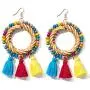 Handmade Beaded Tassel Statement Earrings Bohemian Fringe Lightweight Party Dangle Drop Earrings Boho Rattan Earrings For Women Girls Handmade Beaded Tassel Statement Earrings Bohemian Fringe Lightweight Party Dangle Drop Earrings Boho Rattan Earrings For Women Girls