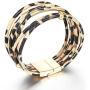 Lingdong Leopard Leather Bracelets for Fashion Women Leather Bracelet & Bangles Elegant Multilayer Wrap Wide Bracelet Jewelry