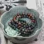 Amandastone Natural Gem Semi Precious Gemstone 8mm Ball Beads Stretch Bracelet 7 Inch