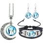 Jack and Sally Nightmare Before Christmas Moon Pendant Necklace, Earrings, Bracelet, Charms Gift (B)