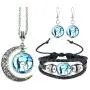 Jack and Sally Nightmare Before Christmas Moon Pendant Necklace, Earrings, Bracelet, Charms Gift (B) Jack and Sally Nightmare Before Christmas Moon Pendant Necklace, Earrings, Bracelet, Charms Gift (B)