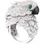 HSQYJ Fashion Lucky Owl Ring Crystal The Night Guardians Owl Animal Anniversary Wedding Engagement Ring White Gold Plated Eternity Rings for Women Ladies Girls Jewelry Gifts