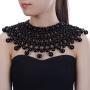 Bib Collar Necklace Chunky CCB/Crystal/Pearl Resin Beads Chain Choker Statement Necklace Womens Fashion Jewelry Necklace